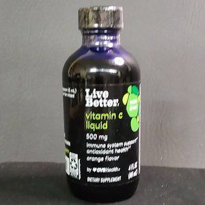Live Better Vitamin C Liquid 4 OZ - Brand New Sealed Exp 7/23 500MG